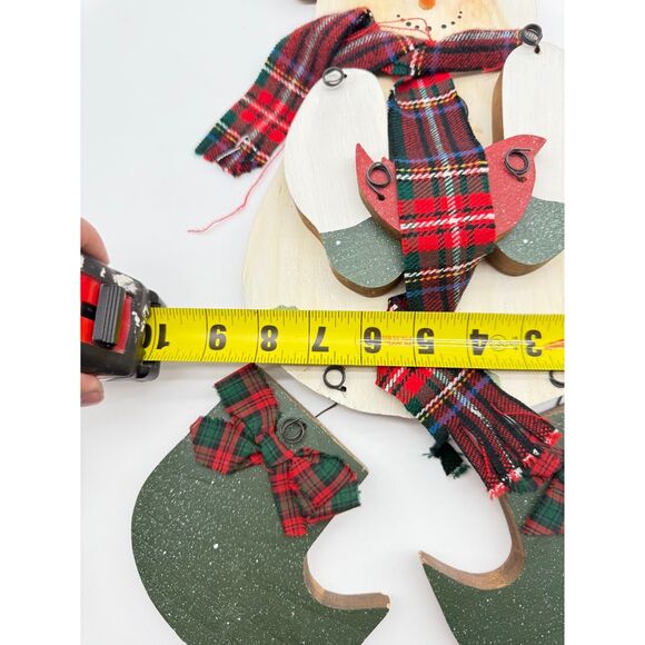 Wooden snowman wall hanging - Picture 6 of 6